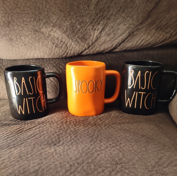 Rae Dunn Artisan Spooky Witch Halloween Mugs Lot of 3